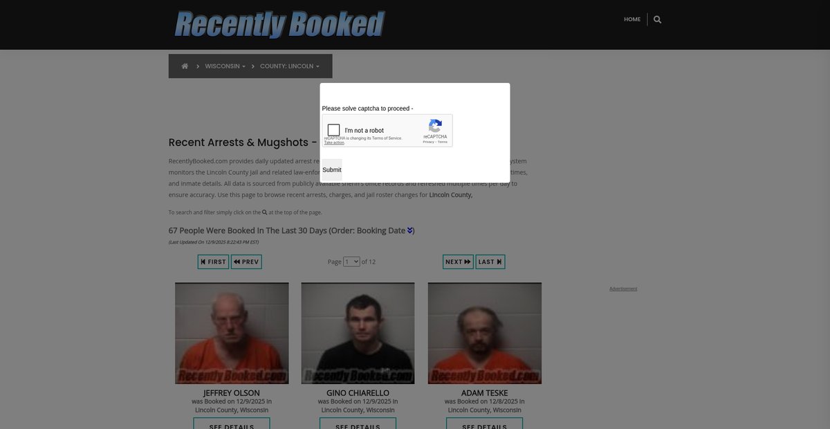 Preview of recentlybooked.com