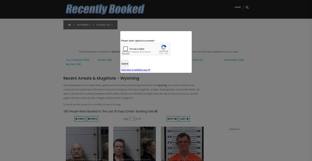 Preview of recentlybooked.com
