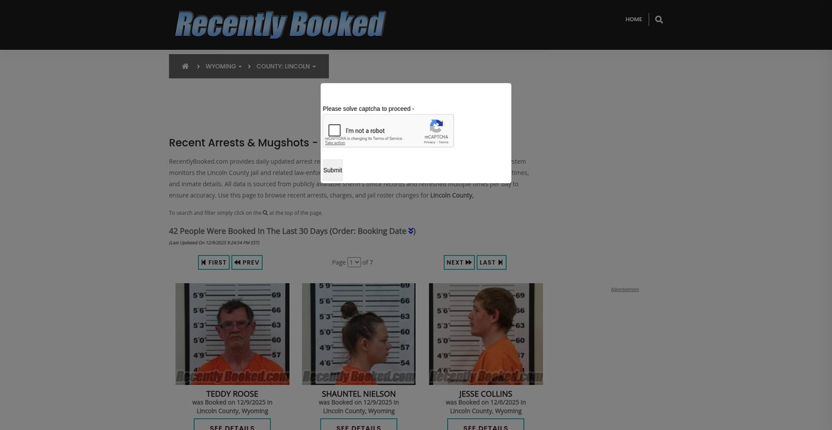 Preview of recentlybooked.com