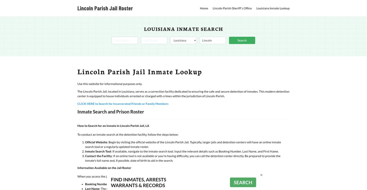Preview of lincolnparishjail.org