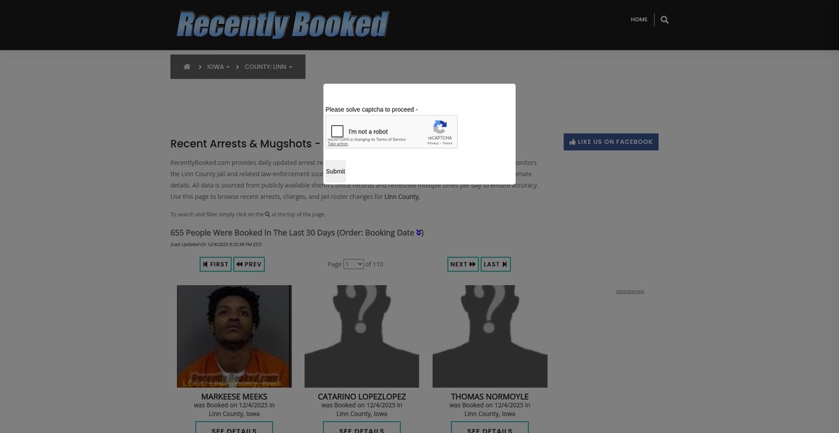Preview of recentlybooked.com