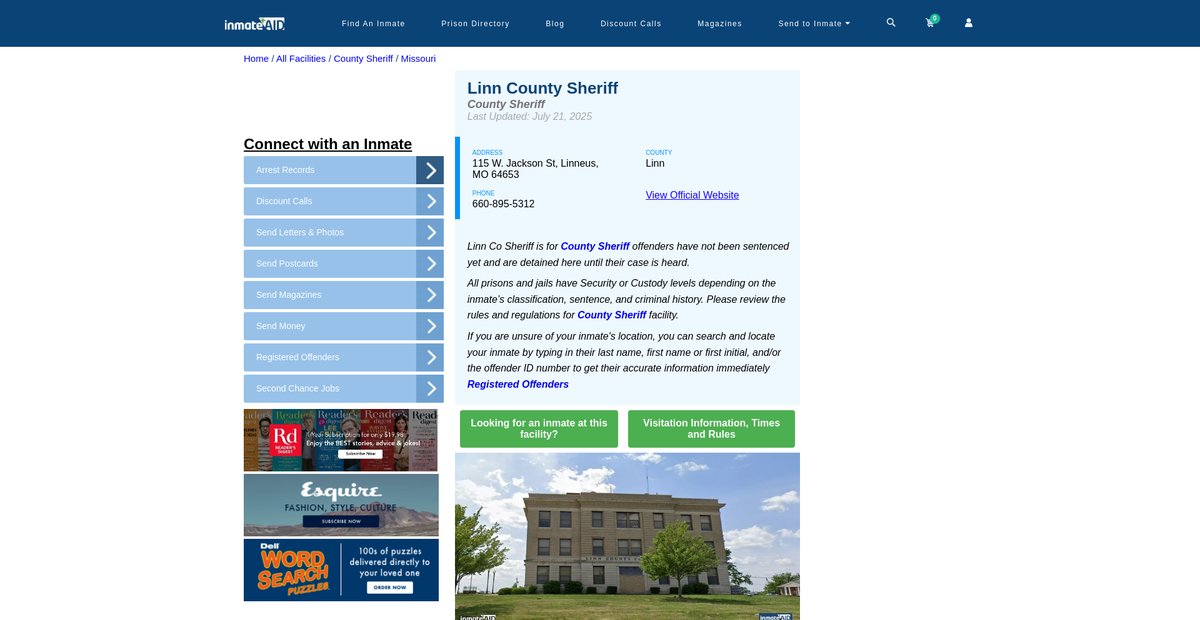 Preview of inmateaid.com