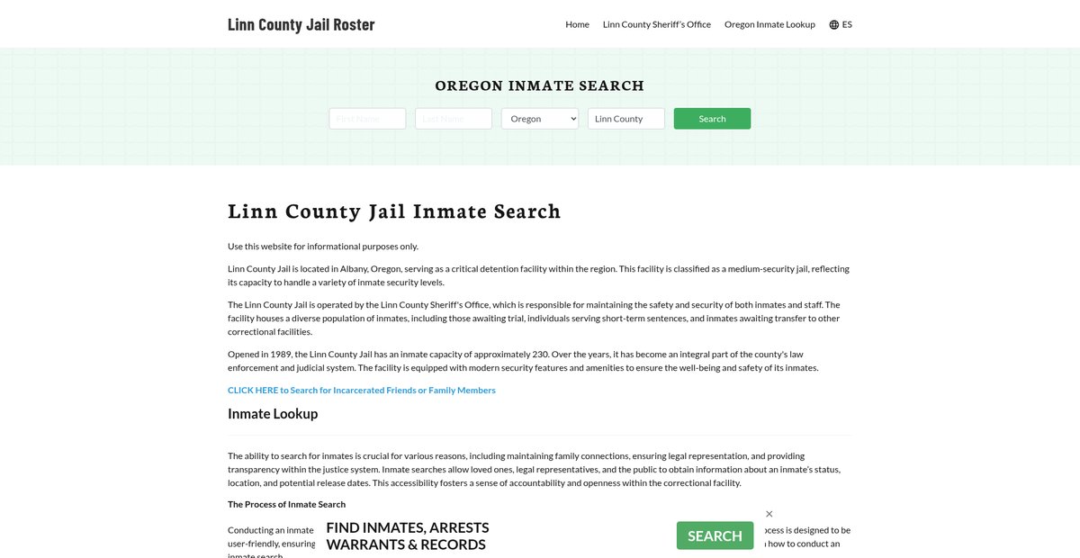 Preview of linncountyjailroster.org