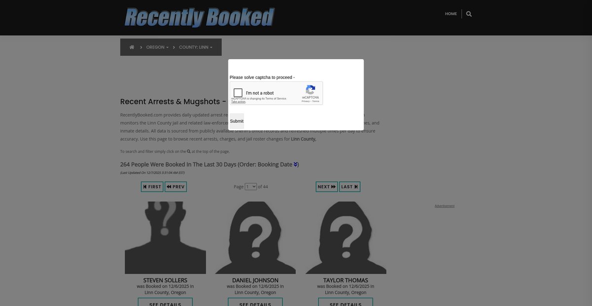 Preview of recentlybooked.com