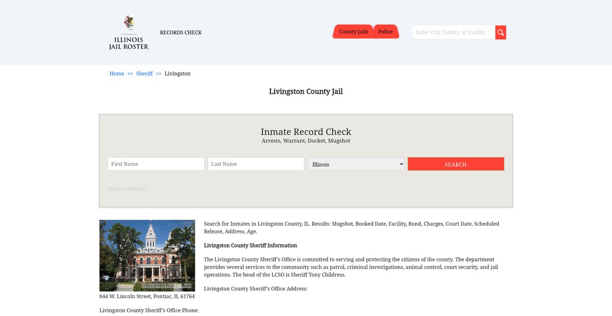 Preview of illinoisjailroster.com