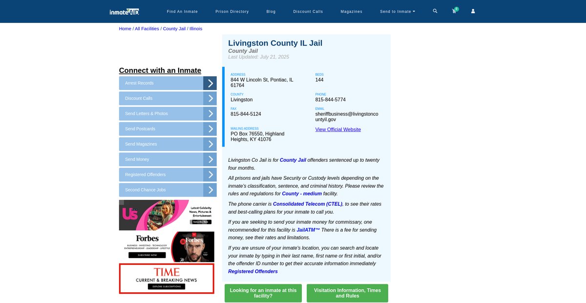 Preview of inmateaid.com