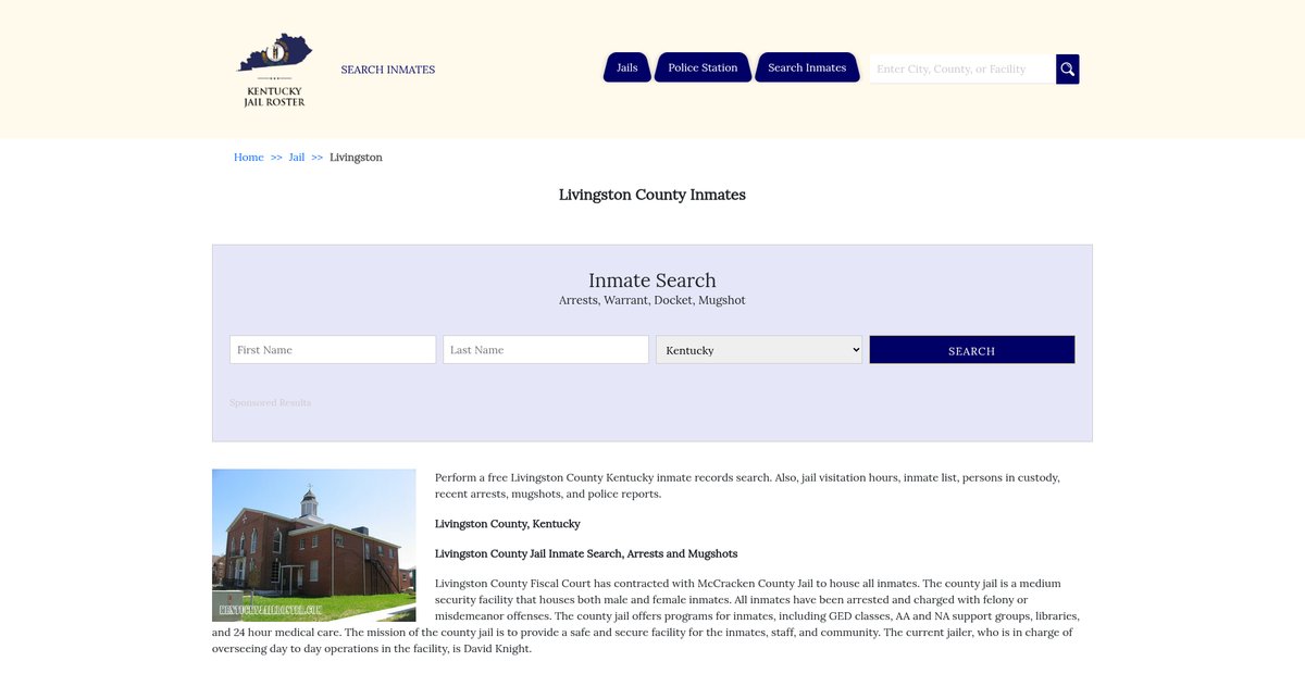 Preview of kentuckyjailroster.com