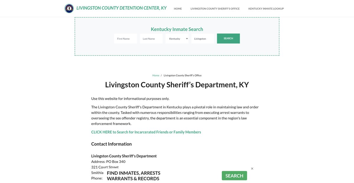 Preview of livingstoncountydetentionky.org