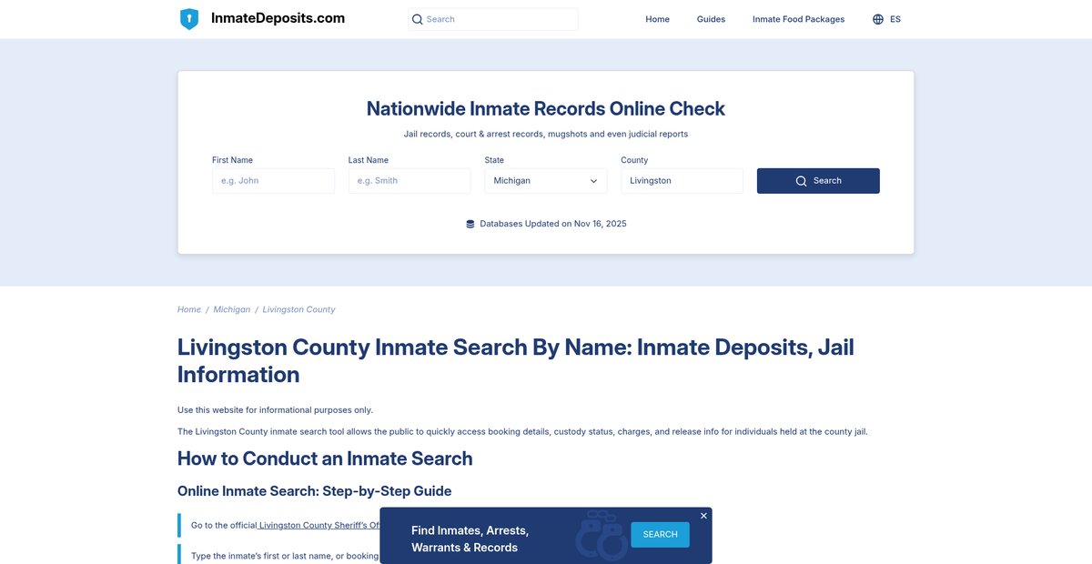 Preview of inmatedeposits.com