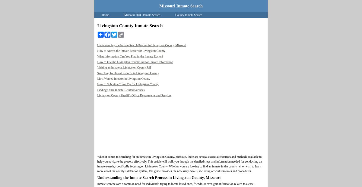 Preview of inmatesearchmissouri.org