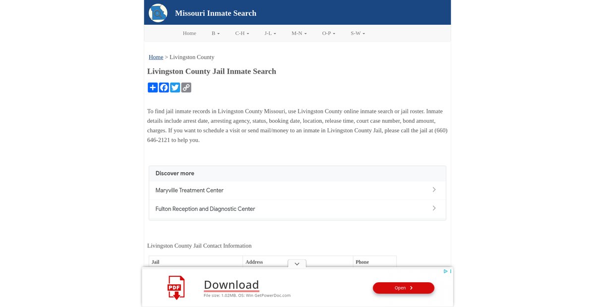 Preview of inmatesearchmo.org