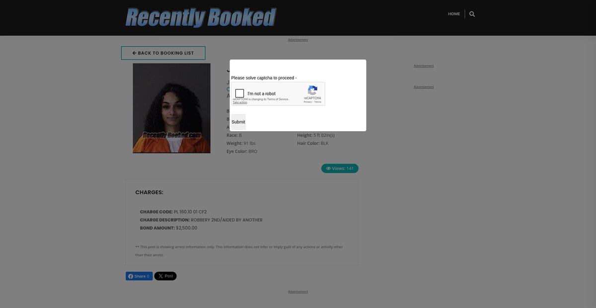 Preview of recentlybooked.com