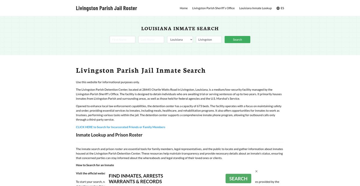 Preview of livingstonparishjail.org