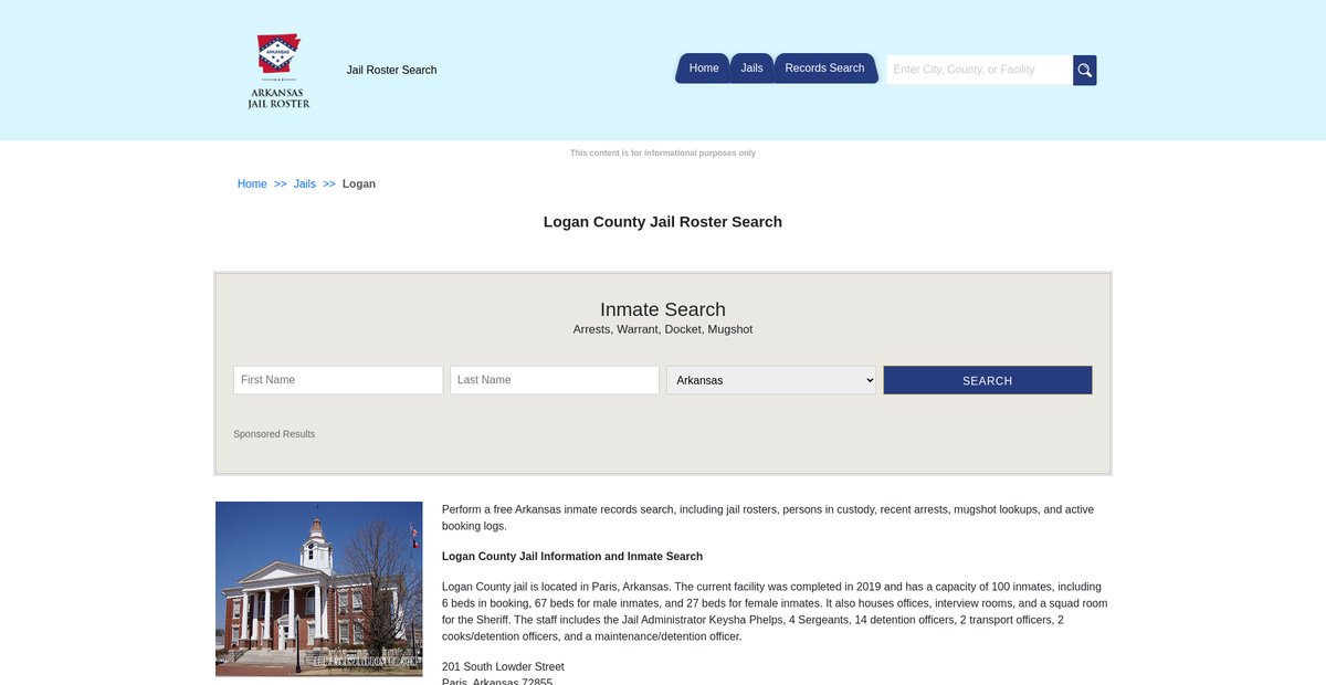 Preview of arkansasjailroster.com