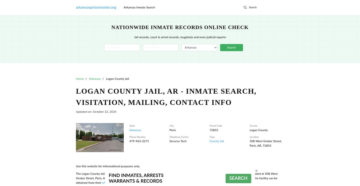 Preview of arkansasprisonroster.org