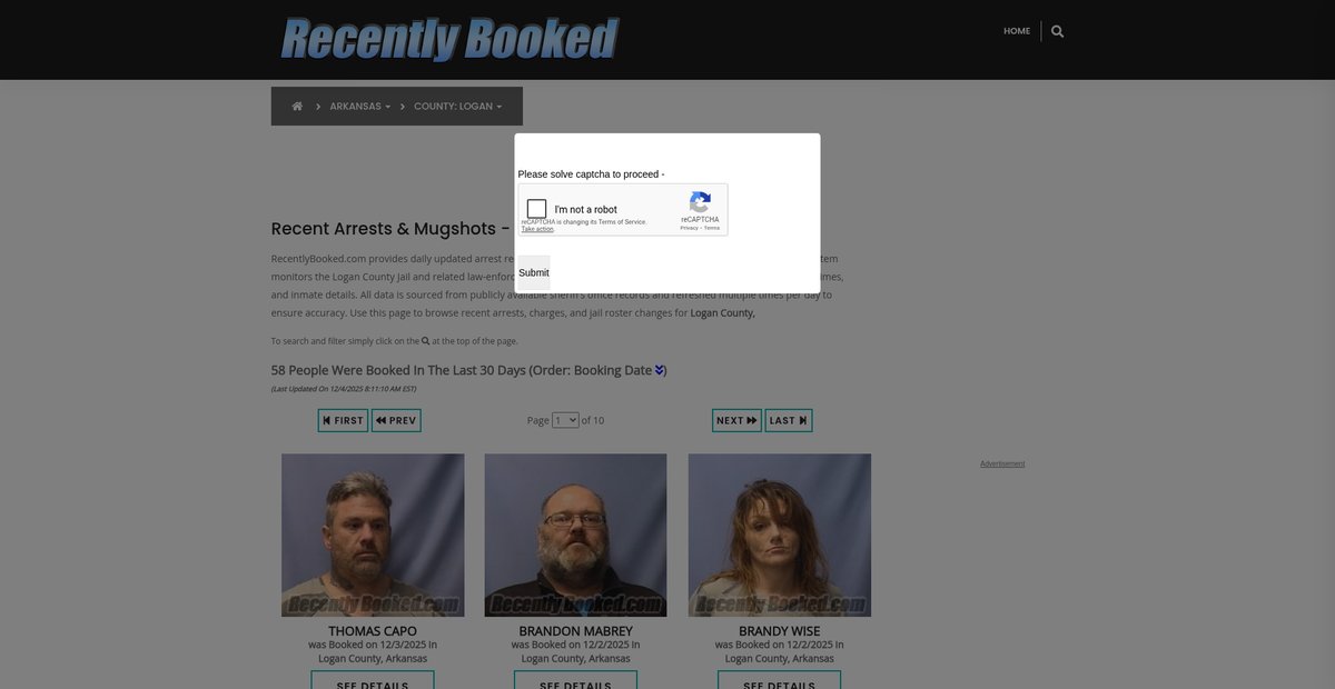 Preview of recentlybooked.com
