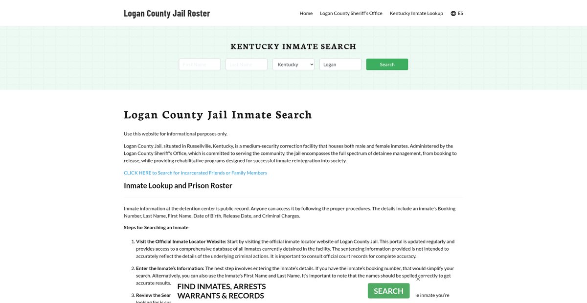 Preview of logancountyjail.org