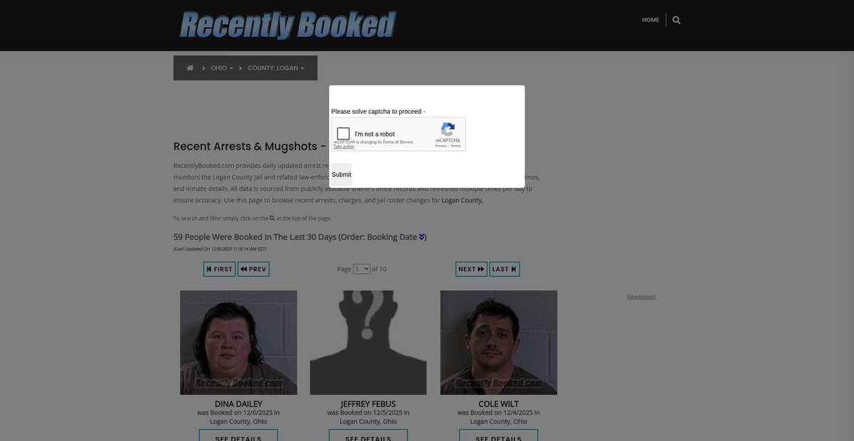 Preview of recentlybooked.com