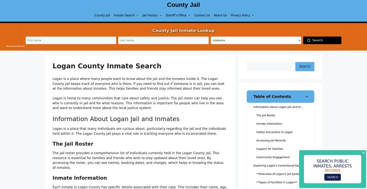 Preview of logan-inmate-search.countyjail.org