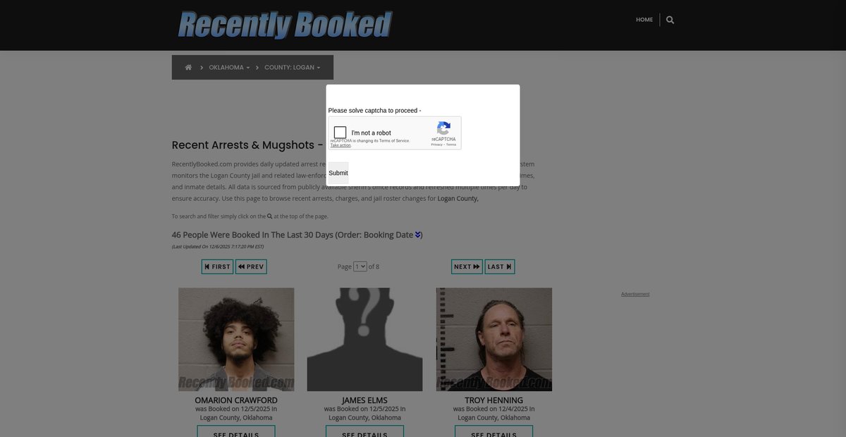 Preview of recentlybooked.com