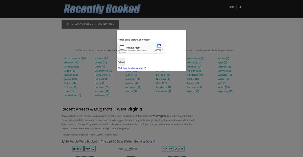 Preview of recentlybooked.com