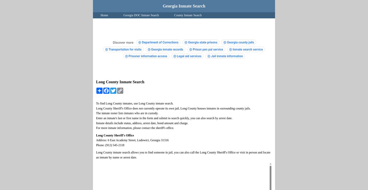 Preview of inmatesearchgeorgia.org