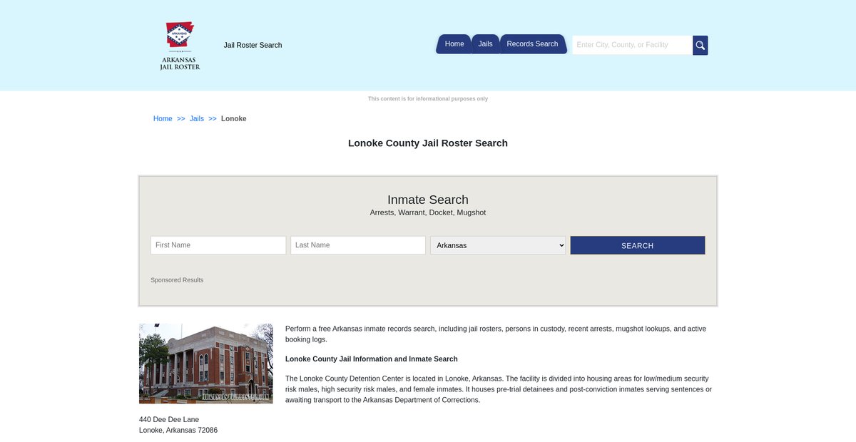 Preview of arkansasjailroster.com