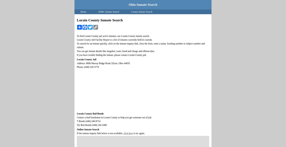 Preview of inmatesearchohio.org