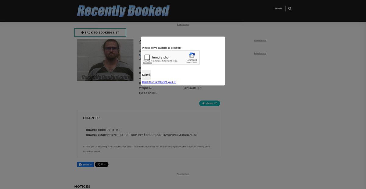 Preview of recentlybooked.com