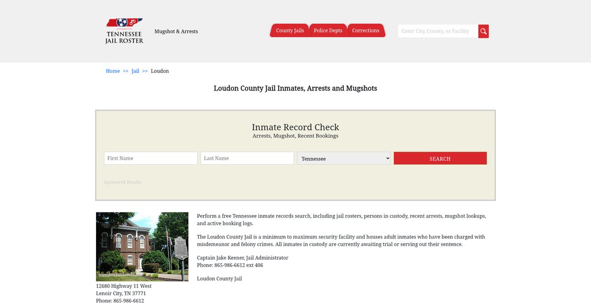 Preview of tennesseejailroster.com