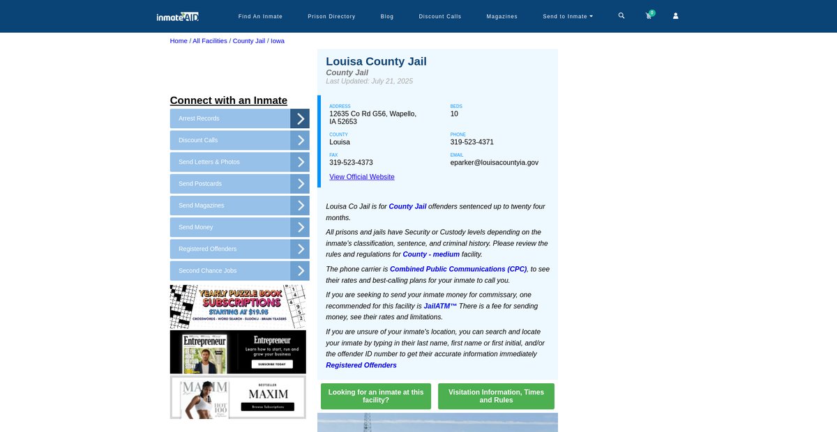 Preview of inmateaid.com