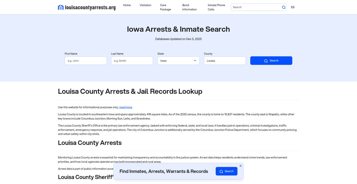 Preview of louisacountyarrests.org