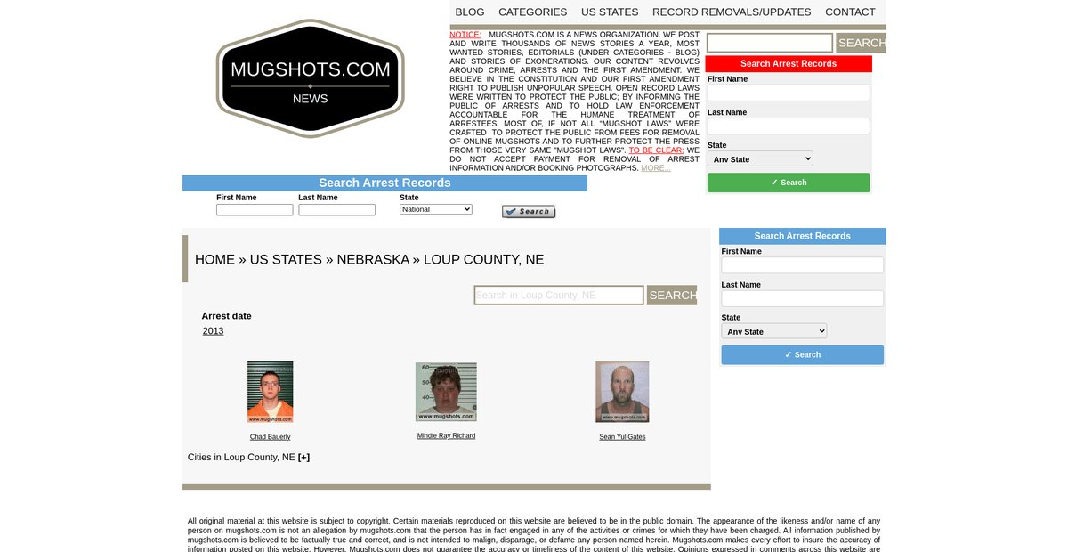 Preview of mugshots.com