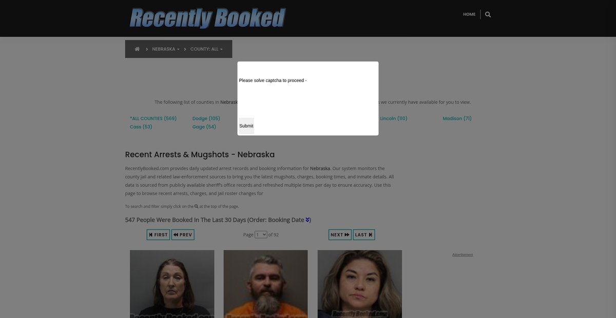 Preview of recentlybooked.com