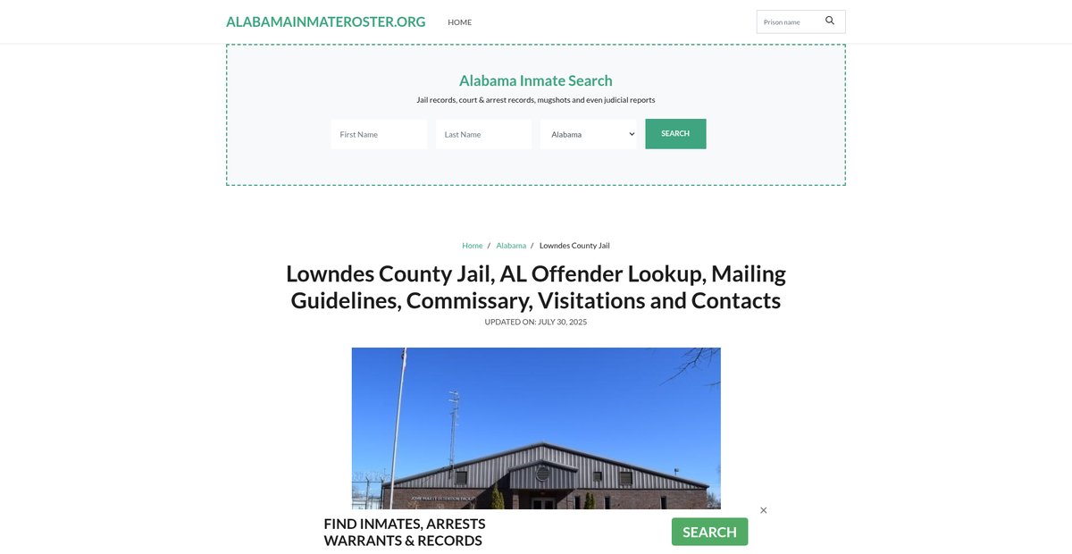 Preview of alabamainmateroster.org