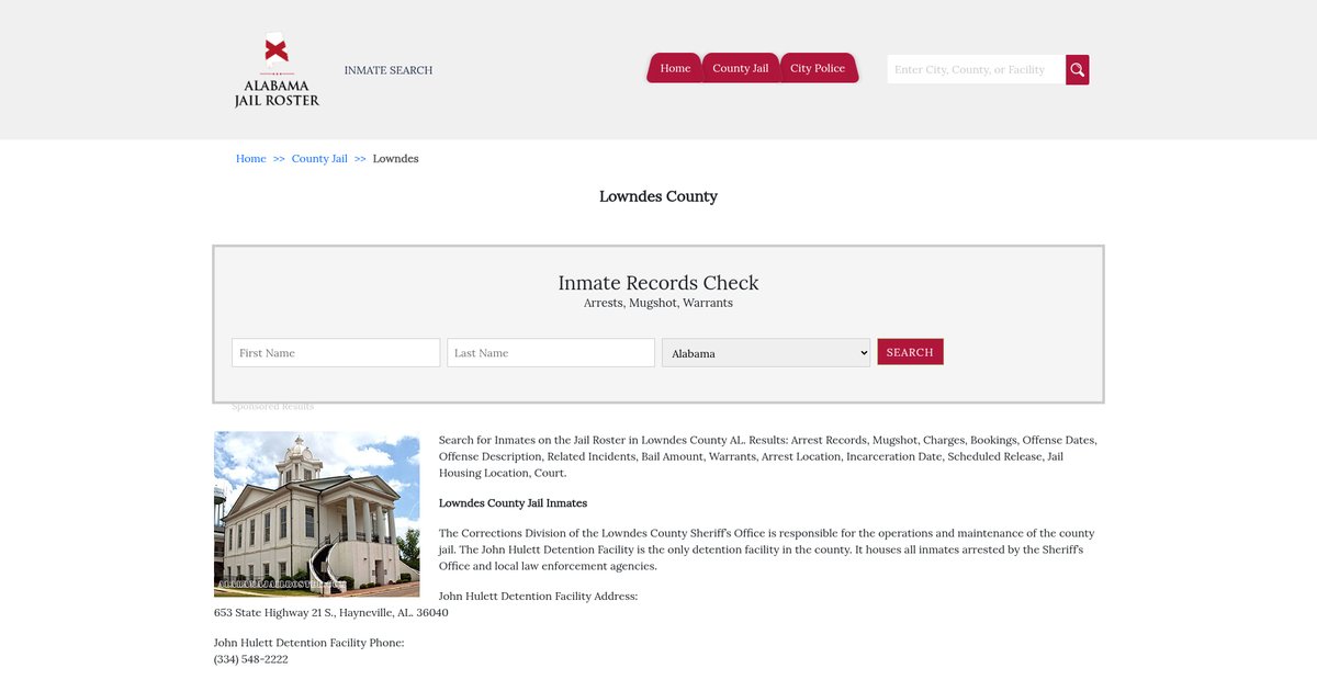 Preview of alabamajailroster.com