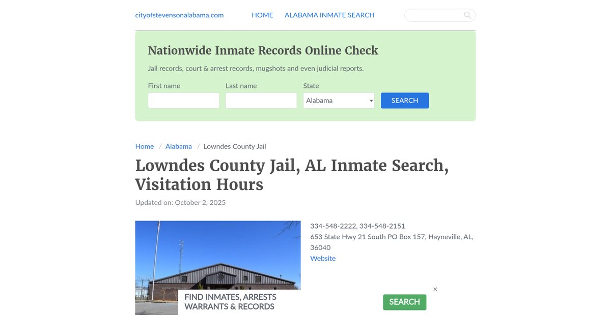 Preview of cityofstevensonalabama.com