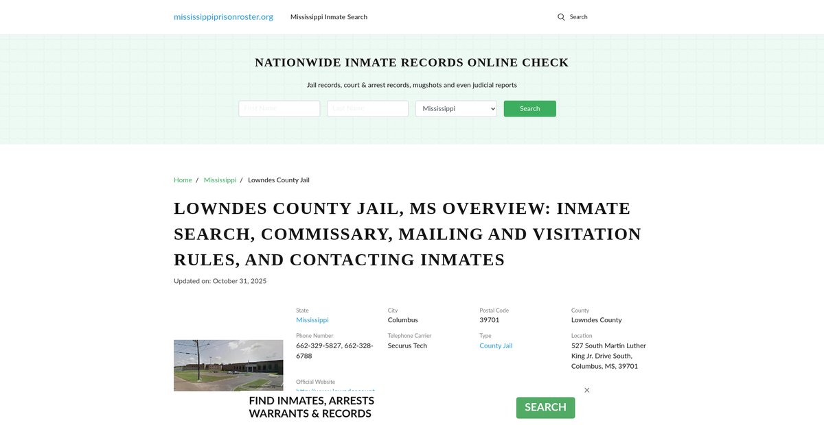 Preview of mississippiprisonroster.org