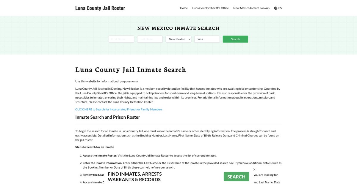 Preview of lunacountyjail.org