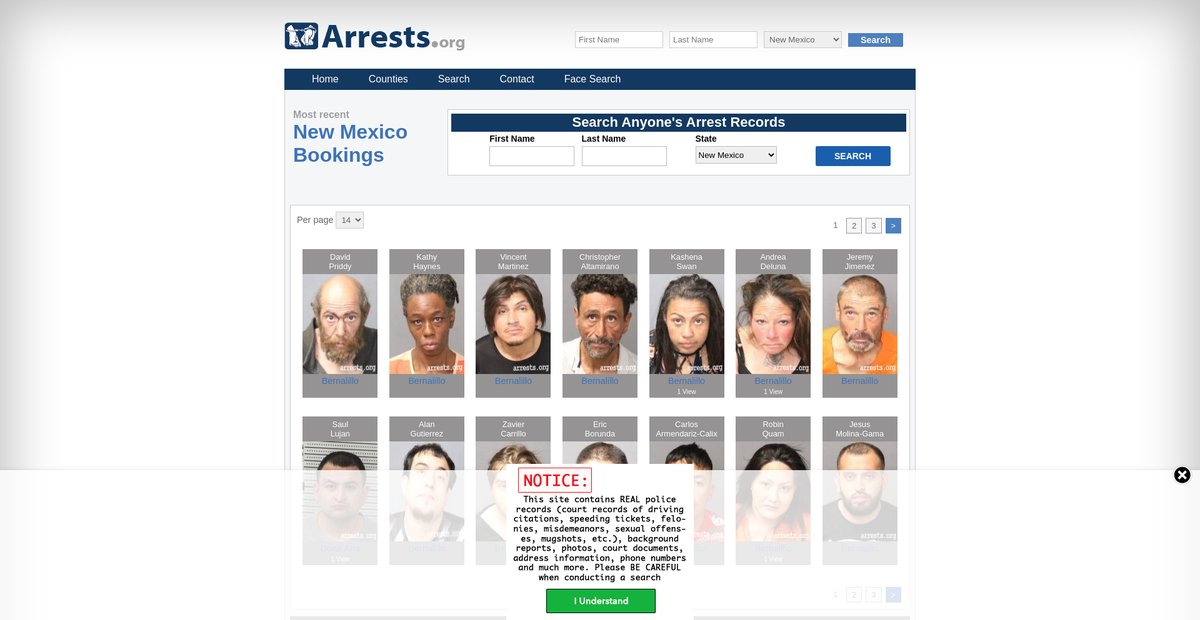 Preview of newmexico.arrests.org