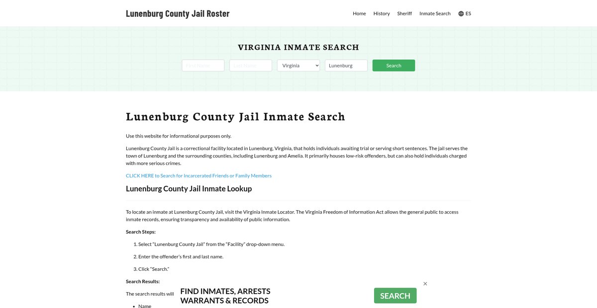 Preview of lunenburgcountyjail.org