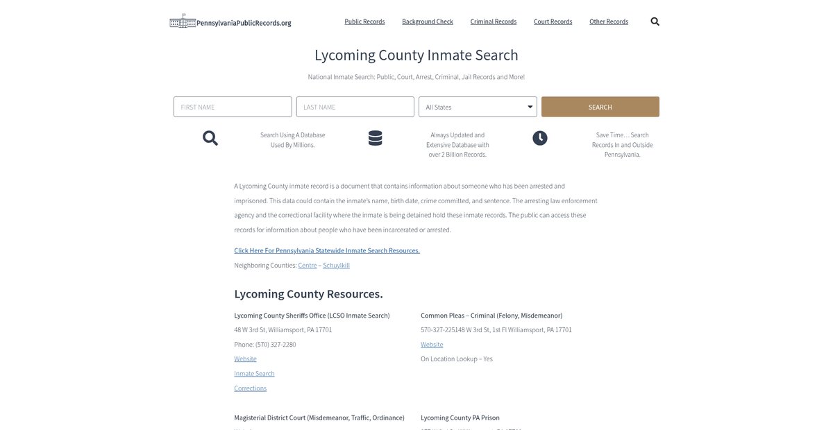 Preview of pennsylvaniapublicrecords.org