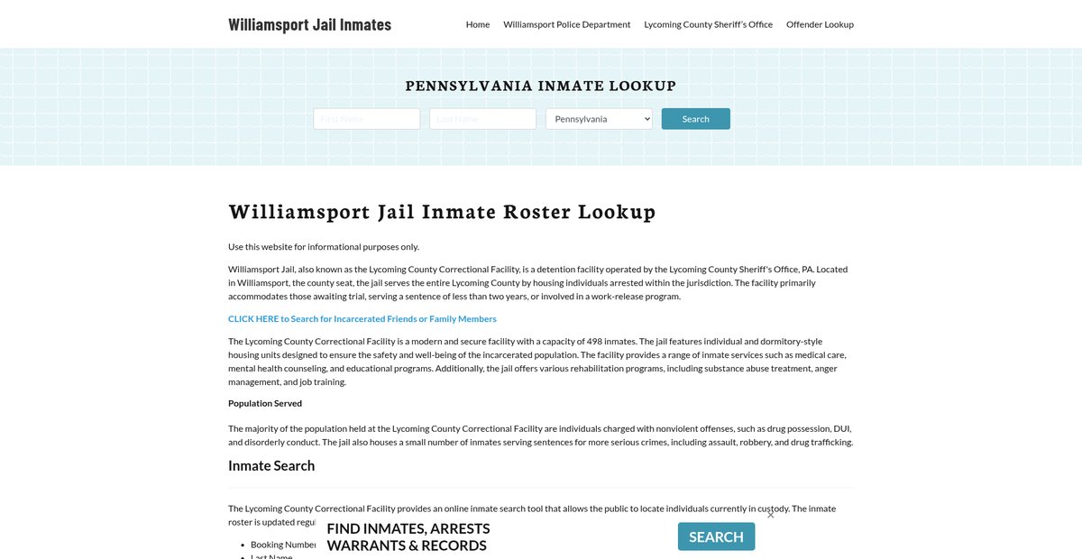Preview of williamsportjail.org
