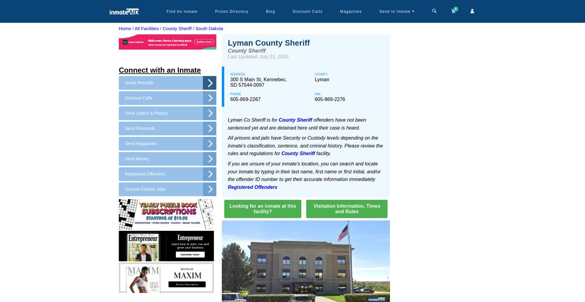 Preview of inmateaid.com