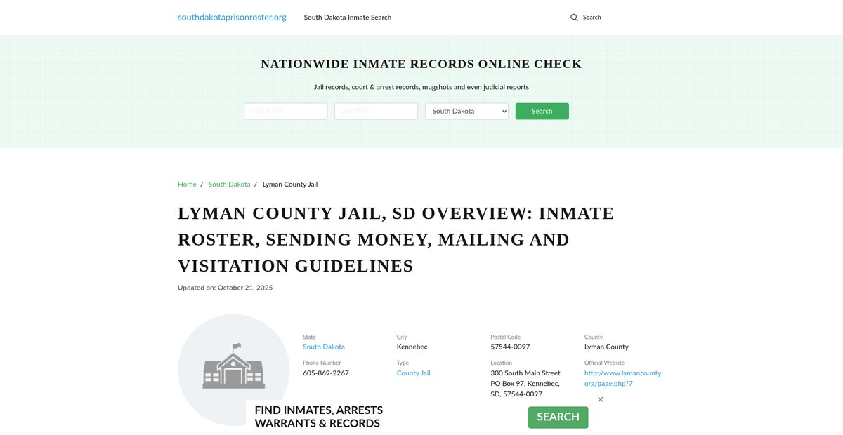 Preview of southdakotaprisonroster.org