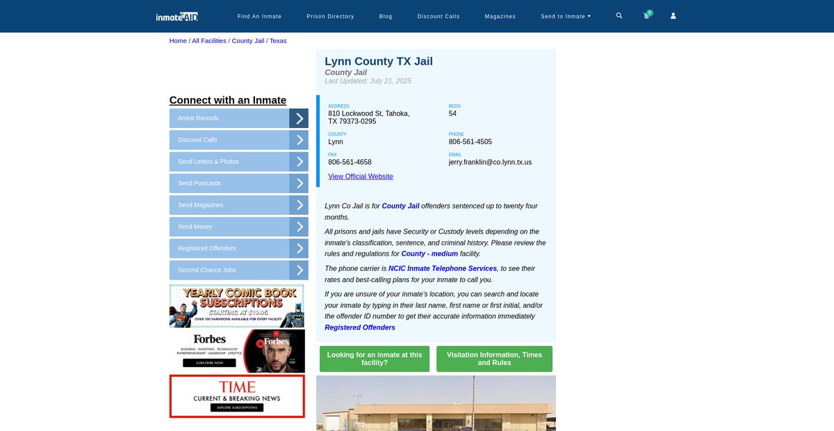 Preview of inmateaid.com