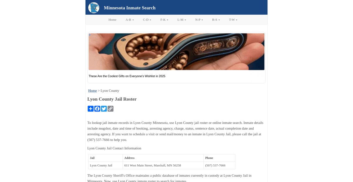 Preview of inmatesearchmn.org