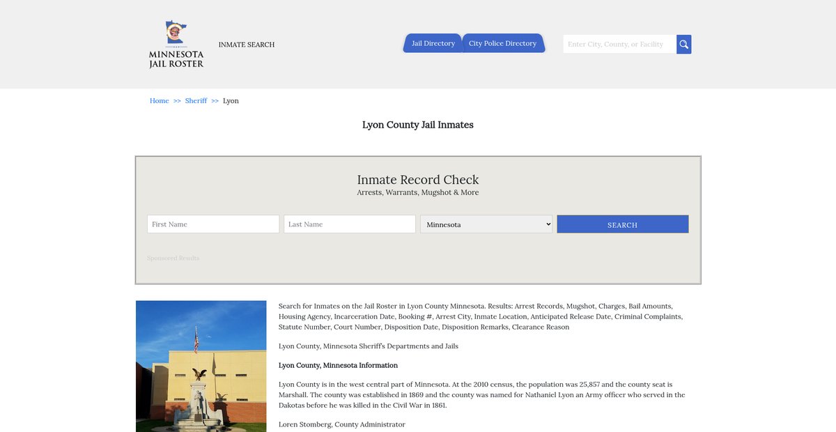 Preview of minnesotajailroster.com