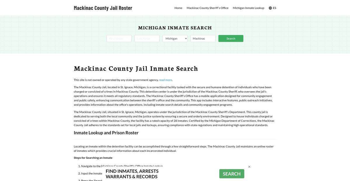 Preview of mackinaccountyjail.org
