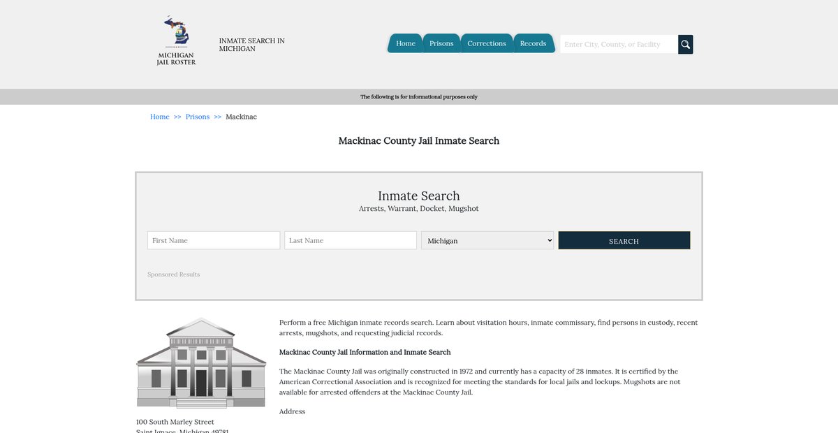 Preview of michiganjailroster.com